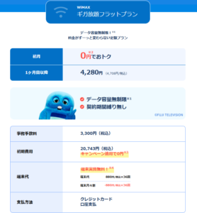 WIMAX　料金