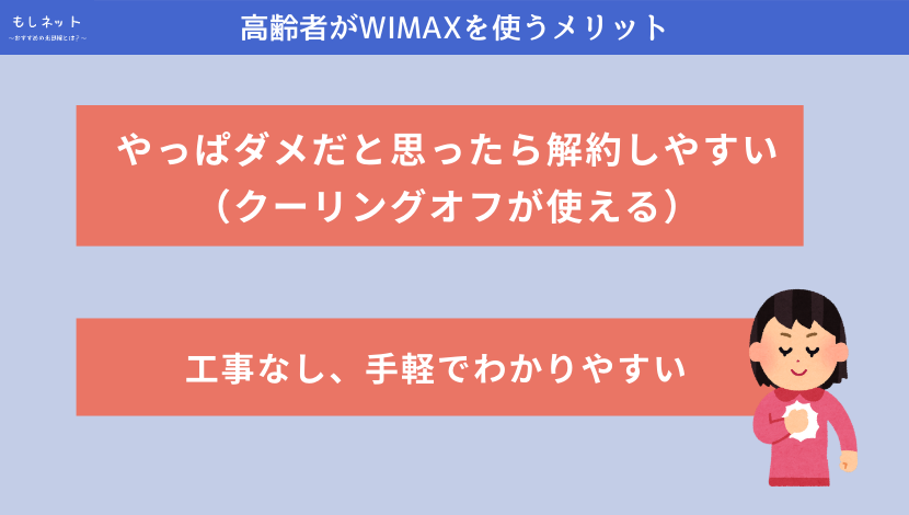 高齢者がWIMAXを使うメリット