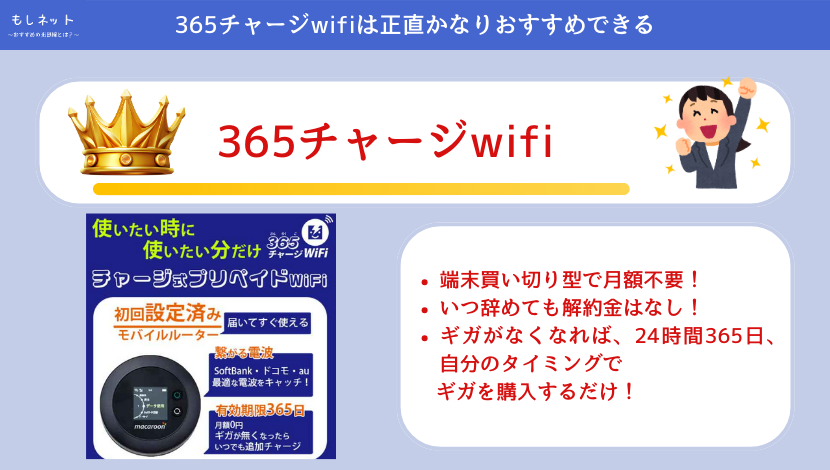 【口コミから見ても】365チャージwifiは正直かなりおすすめできる